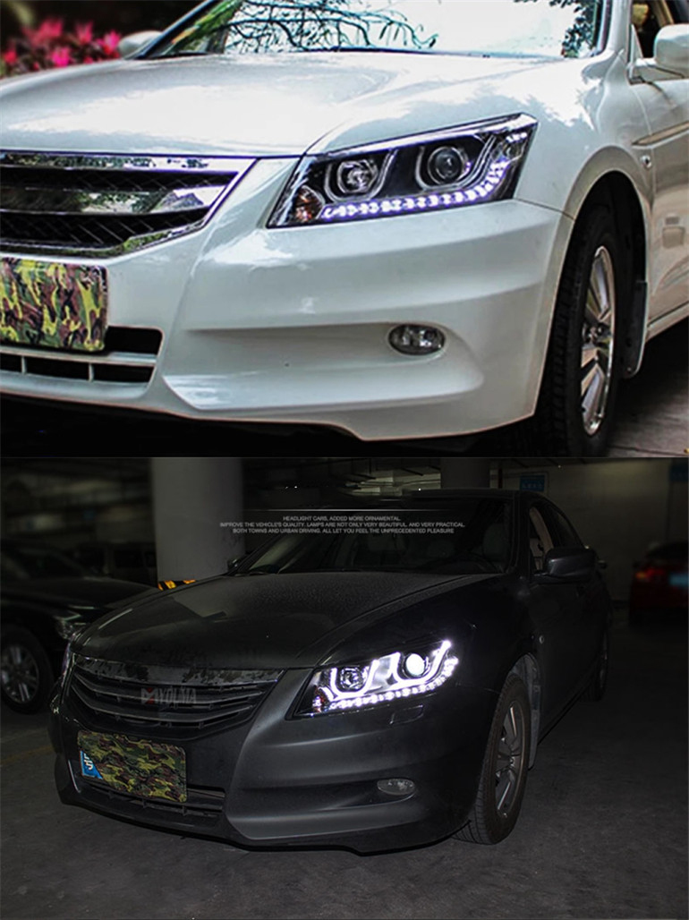 Auto Parts Head Lights For Accord LED Headlight 2008-2012 Headlights Honda LED Dynamic Turn Signal High Beam Daytime Light