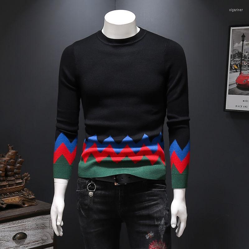 Men's Sweaters Fall/Winter Men's Tide Slim Fit Retro Contrast Wave Crewneck Knitted SweaterMen's Olga22, Black
Men's Sweaters Fall/Winter Men's Tide Slim Fit Retro Contrast Wave Crewneck Knitted SweaterMen's Olga22, Black