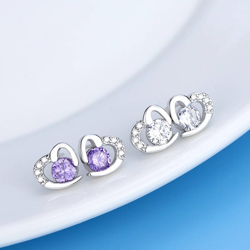 fashion lovely sweet heart stud earrings for women with shining crystal girls OL designer ear rings jewelry gift
fashion lovely sweet heart stud earrings for women with shining crystal girls OL designer ear rings jewelry gift