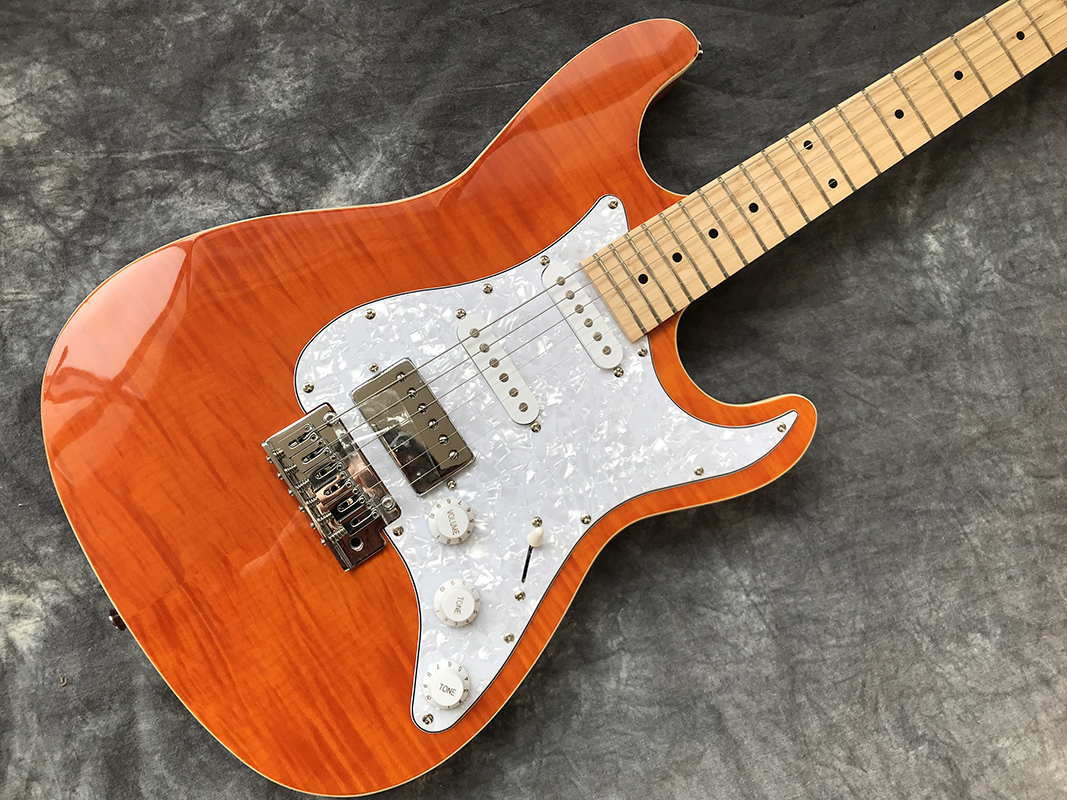 Chinese custom ST electric guitar, flame maple top, fingerboard fisheye Mosaic, heavy bass rock guitar
Chinese custom ST electric guitar, flame maple top, fingerboard fisheye Mosaic, heavy bass rock guitar