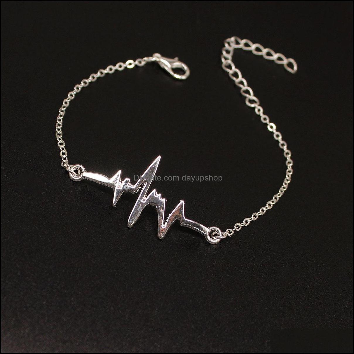 Charm Bracelets Jewelry Electrocardiogram Trendy Sier Color Bangles For Women Fashion Gi Dh36M
Charm Bracelets Jewelry Electrocardiogram Trendy Sier Color Bangles For Women Fashion Gi Dh36M
