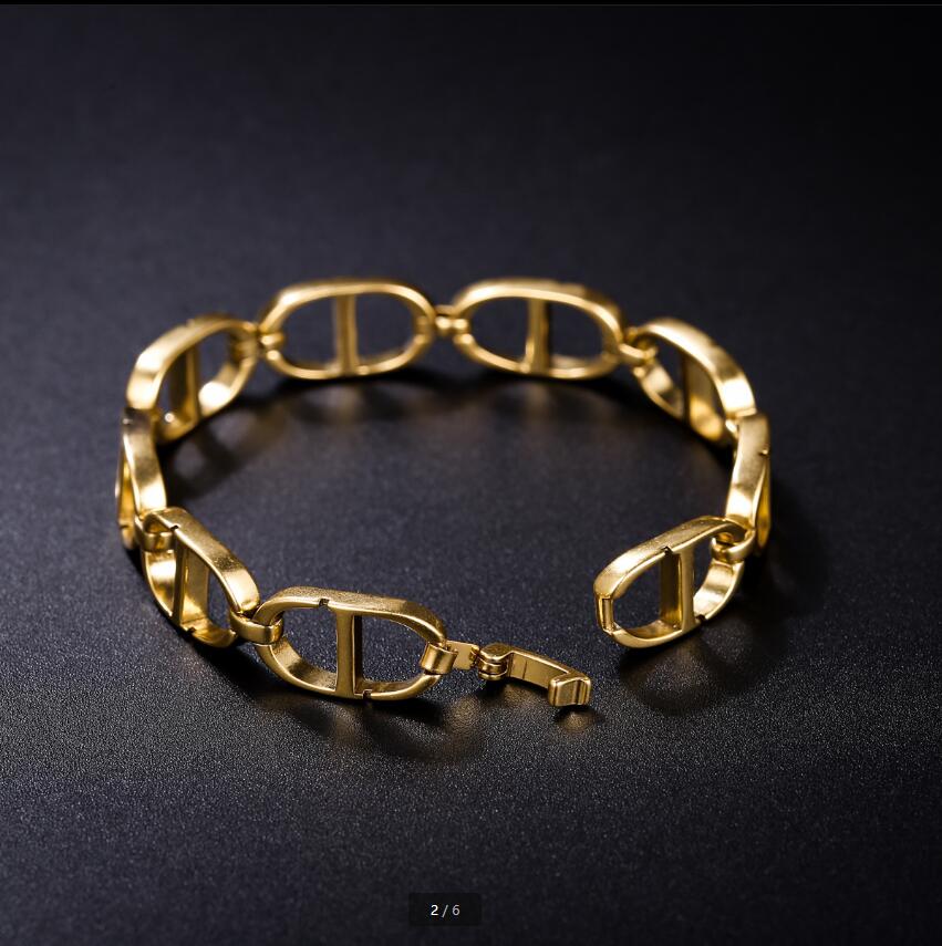 luxurious jewelry Bangle DD letter link Bracelet vintage Copper woman metal non-fading chain bracelet choker necklace high quality
luxurious jewelry Bangle DD letter link Bracelet vintage Copper woman metal non-fading chain bracelet choker necklace high quality