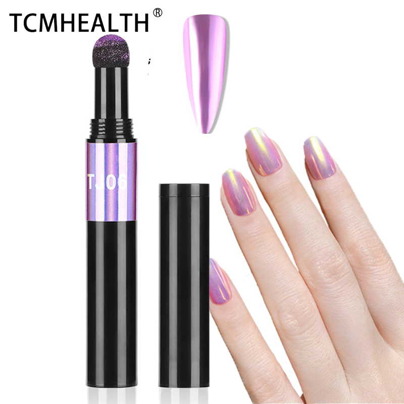 Nail Powder Air Cushion Pen Art Glitter Magical Mirror Powder Aurora Effect Nails Holographics Chrome Pigment