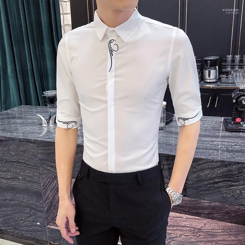 Men's Casual Shirts All Match Men Shirt Summer 2022 Slim Fit Dress Simple Embroidery Mens Half Sleeve Blouse Homme 5XL-S 1 Eldd22, Black
Men's Casual Shirts All Match Men Shirt Summer 2022 Slim Fit Dress Simple Embroidery Mens Half Sleeve Blouse Homme 5XL-S 1 Eldd22, Black