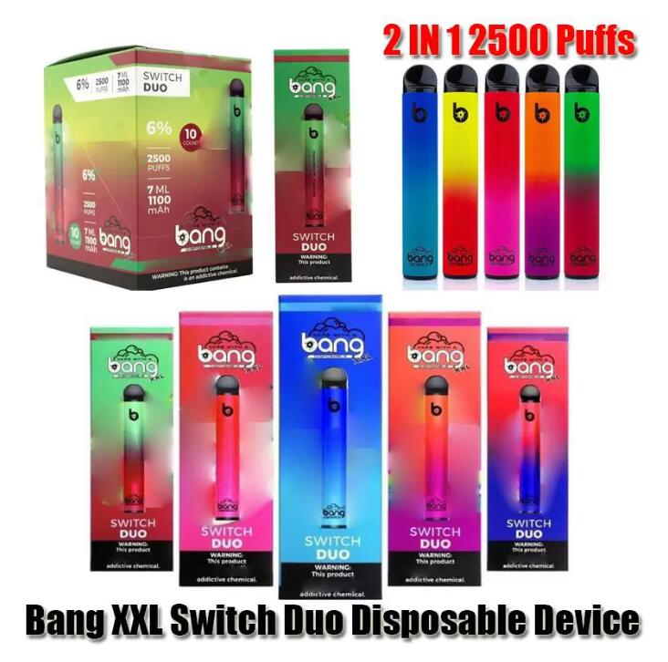 Bang XXL Switch Duo Disposable Vape Pen E Cigarette Device With 1100mAh Battery 7ml Pod Prefilled Catridge 2500 Puffs Elf Bar bc5000 elux legend GUNNPOD
Bang XXL Switch Duo Disposable Vape Pen E Cigarette Device With 1100mAh Battery 7ml Pod Prefilled Catridge 2500 Puffs Elf Bar bc5000 elux legend GUNNPOD
