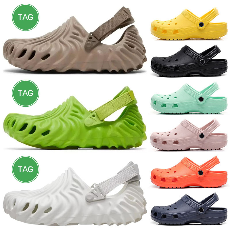 

designer sandals slides men women croc pollex clogs Crocodile Cucumber Menemsha Spackle Almost White clog outdoor beach sporty plaforms sandal shoes slippers, N08
