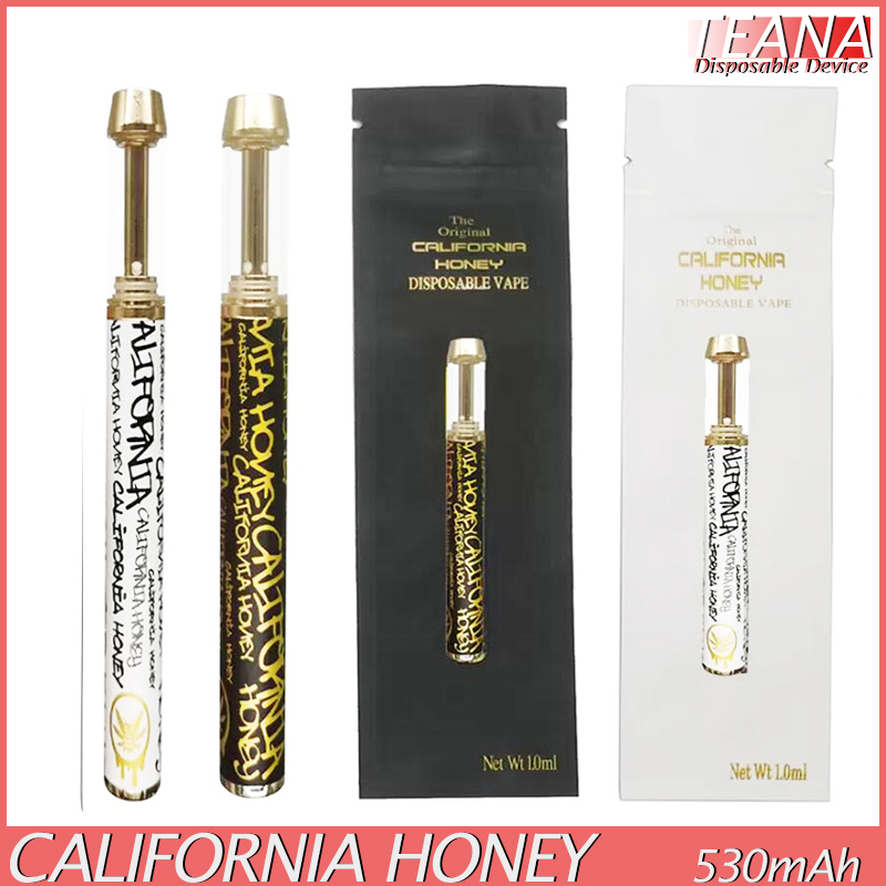 California Honey Disposable E Cigarette Starter Kit 530mAh Rechargeable Battery Vape Pen 1.0ml Empty Thick Oil Ceramic Coil 2 Colors Bag Packaging, White
California Honey Disposable E Cigarette Starter Kit 530mAh Rechargeable Battery Vape Pen 1.0ml Empty Thick Oil Ceramic Coil 2 Colors Bag Packaging, White