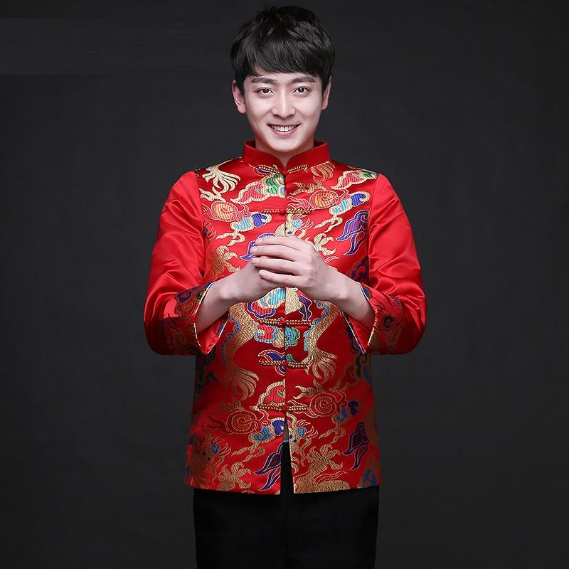 Ethnic Clothing Traditional Chinese Tops Dragon Men 's Dress Groom Cheongsam Tang Suit Wedding Jacket Vintage RedEthnic
Ethnic Clothing Traditional Chinese Tops Dragon Men 's Dress Groom Cheongsam Tang Suit Wedding Jacket Vintage RedEthnic