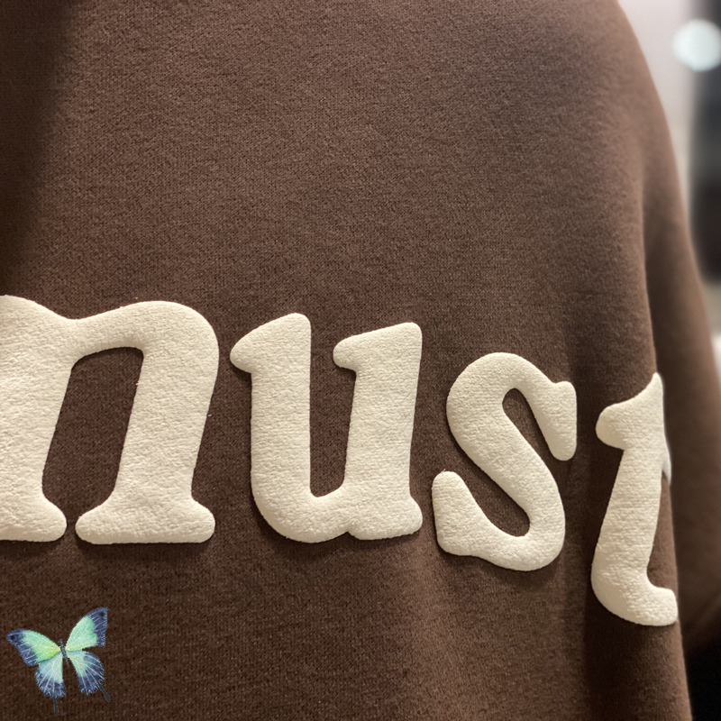 Brown Foam Ye Must Be Born Again Fleece Hoodie Sweatshirt Warm Winter Men Women Dress Pullovers W220812