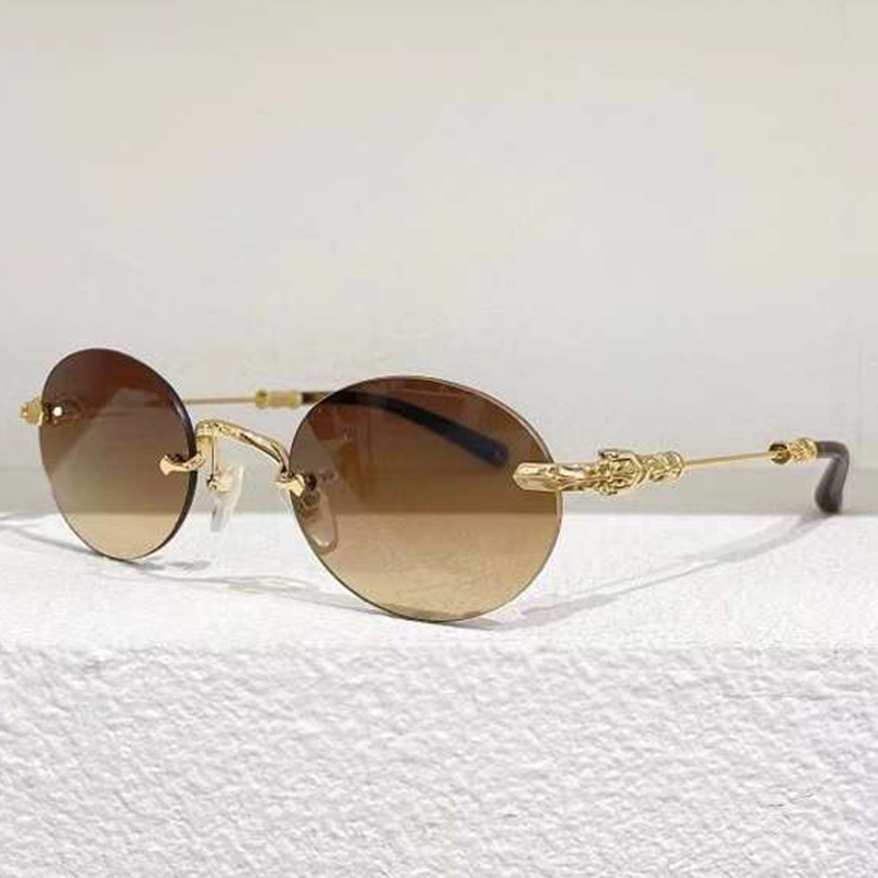 Fashion Oval Sunglasses Chrome Rimless Shades Luxury Brand Designer Women Men Metal Heart Sun glasses High Quality UV400 Eyewear
Fashion Oval Sunglasses Chrome Rimless Shades Luxury Brand Designer Women Men Metal Heart Sun glasses High Quality UV400 Eyewear