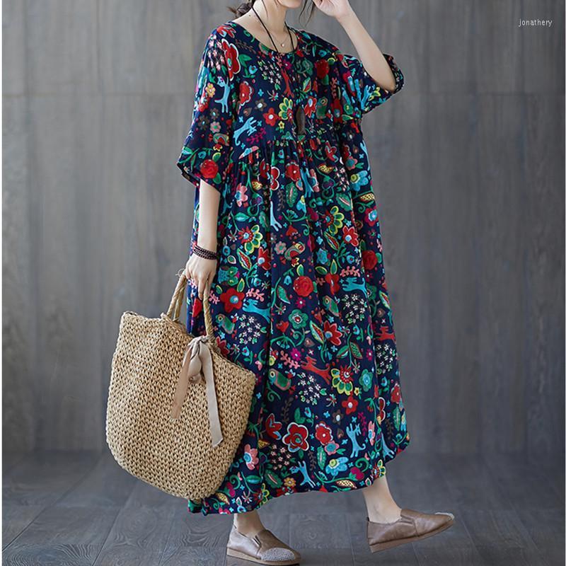Plus Size Dresses BIG Summer Women Fashion Novelty Flower Print Tops Ladies Female Large Long Casual Loose Ruffles Drapped Cotton Dress Jona, Multi
Plus Size Dresses BIG Summer Women Fashion Novelty Flower Print Tops Ladies Female Large Long Casual Loose Ruffles Drapped Cotton Dress Jona, Multi