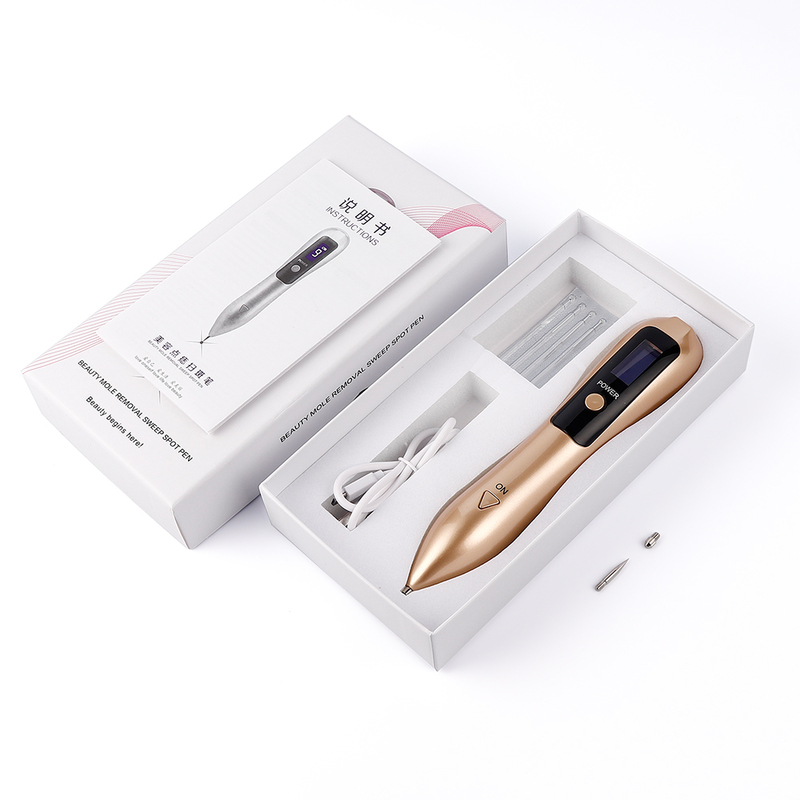 LCD Plasma Pen Laser Tattoo Mole Removal Machine Rechargeable Face Care Skin Tag Removal Freckle Wart Dark Spot Remover 220415