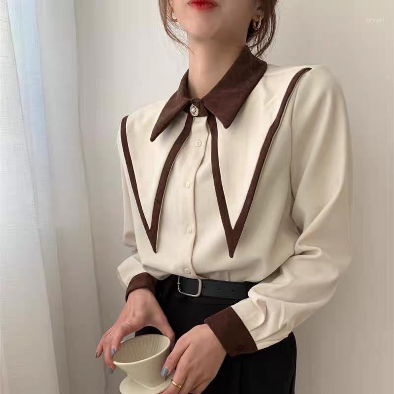 Women' Blouses & Shirts 2022 Women Spring Summer Korean Style Single Breasted Vintage Oversize Wild Office Lady Top Camisas Mujer, Beige
Women' Blouses & Shirts 2022 Women Spring Summer Korean Style Single Breasted Vintage Oversize Wild Office Lady Top Camisas Mujer, Beige