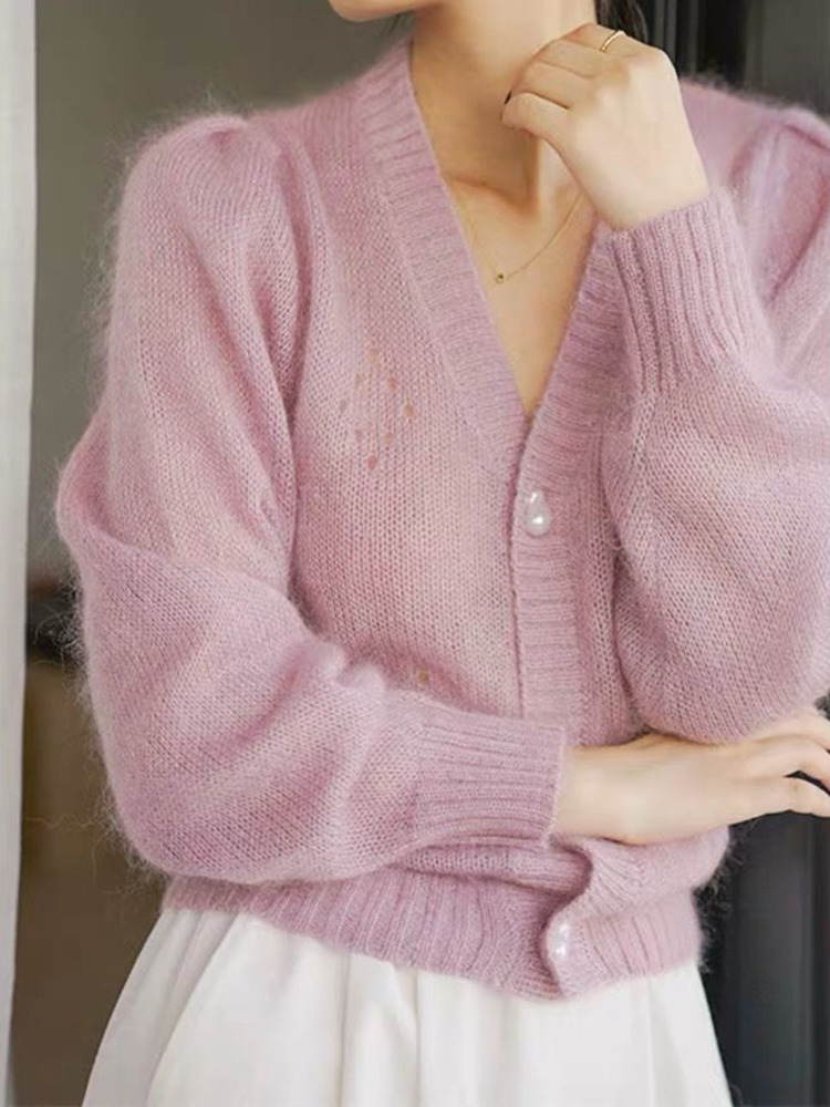 Autumn New Soft Waxy Mohair Knit Sweater Temperament Korean Fashion Loose Cardigan Women Vintage Casual Thin Knitwear, Orange-red
Autumn New Soft Waxy Mohair Knit Sweater Temperament Korean Fashion Loose Cardigan Women Vintage Casual Thin Knitwear, Orange-red