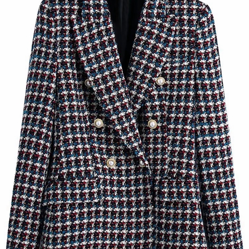 Tangada Women Thick Tweed Double Breasted Blazer Coat Vintage Long Sleeve Office Lady Female Outerwear BE449 220402, Multi
Tangada Women Thick Tweed Double Breasted Blazer Coat Vintage Long Sleeve Office Lady Female Outerwear BE449 220402, Multi