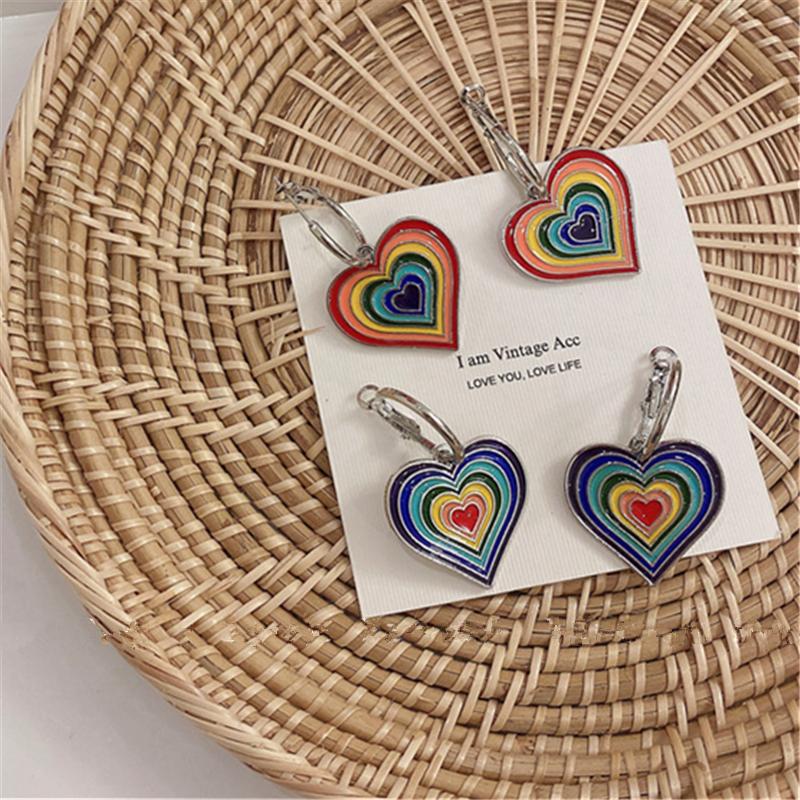Hoop & Huggie 2022 Korean Ins Trendy Retro Color Rainbow Metal Circle Love Heart Shape Earrings For Women Fashion Jewelry GiftsHoop
Hoop & Huggie 2022 Korean Ins Trendy Retro Color Rainbow Metal Circle Love Heart Shape Earrings For Women Fashion Jewelry GiftsHoop