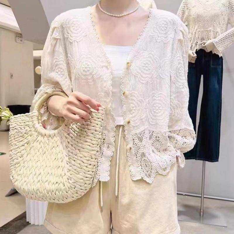 Women's Swimwear Long Sleeve Hollow Out Cardigan Women Summer Beach Knit Shirt Loose ShirtsWomen's, White
Women's Swimwear Long Sleeve Hollow Out Cardigan Women Summer Beach Knit Shirt Loose ShirtsWomen's, White