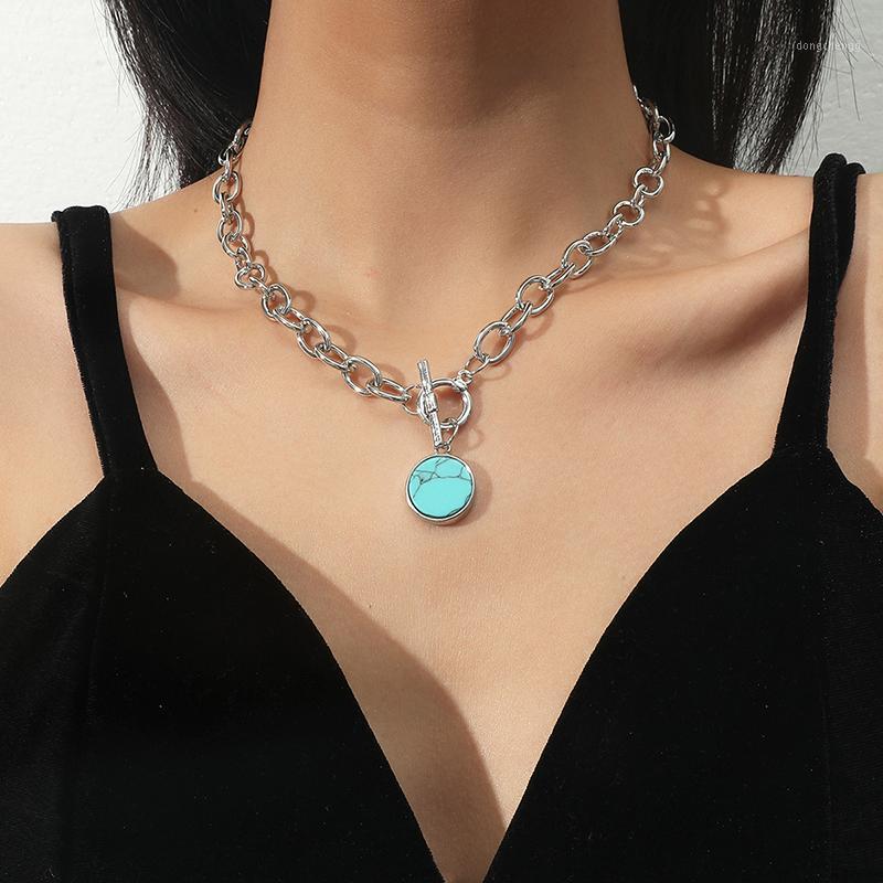 Pendant Necklaces Vintage Minimalish Chain Choker Necklace For Women Round Marble Stone Gold Silver Color Hip Hop Female Fashion Jewelry
Pendant Necklaces Vintage Minimalish Chain Choker Necklace For Women Round Marble Stone Gold Silver Color Hip Hop Female Fashion Jewelry