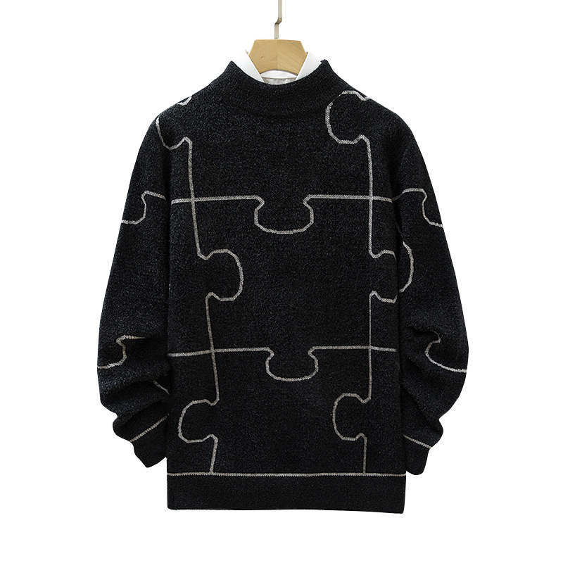 Men's Sweaters Winter Thick Knitted Sweater High Quality Pullover Warm Brushed Fashion Casual, Blue cc5072
Men's Sweaters Winter Thick Knitted Sweater High Quality Pullover Warm Brushed Fashion Casual, Blue cc5072