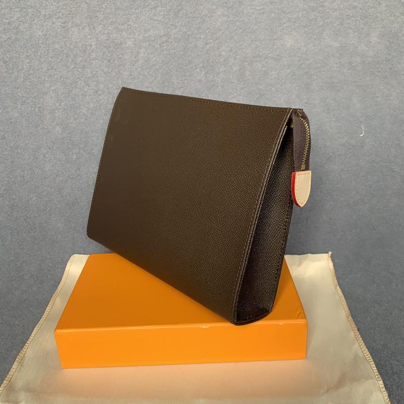 Fashion Bags Travel Toiletry Toilet Pouch 26 CM Beauty Case Wash Bag Women Clutch Canvas Leather Waterproof Men Cosmetic Bags wallet