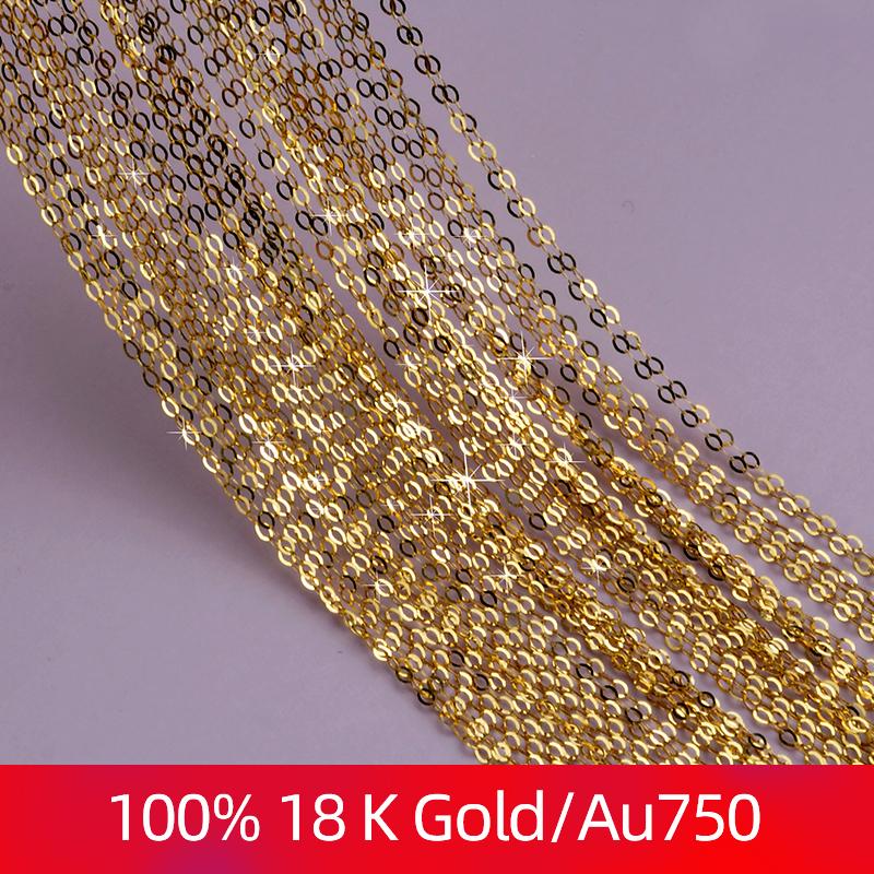 Chains Genuine 18k Gold Necklace Fine Jewlery Real Au750 White Yellow Chain Wedding Party Gift Romantic For Women Girl D206Chains
Chains Genuine 18k Gold Necklace Fine Jewlery Real Au750 White Yellow Chain Wedding Party Gift Romantic For Women Girl D206Chains