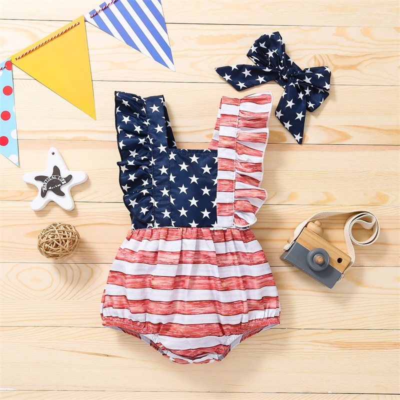 Baby Girls Rompers Star Pattern Square Striped Collar Summer Sleeveless Kids Clothing Children Jumpsuits Clothes Sets With Headbands 11 E3, Customize
Baby Girls Rompers Star Pattern Square Striped Collar Summer Sleeveless Kids Clothing Children Jumpsuits Clothes Sets With Headbands 11 E3, Customize