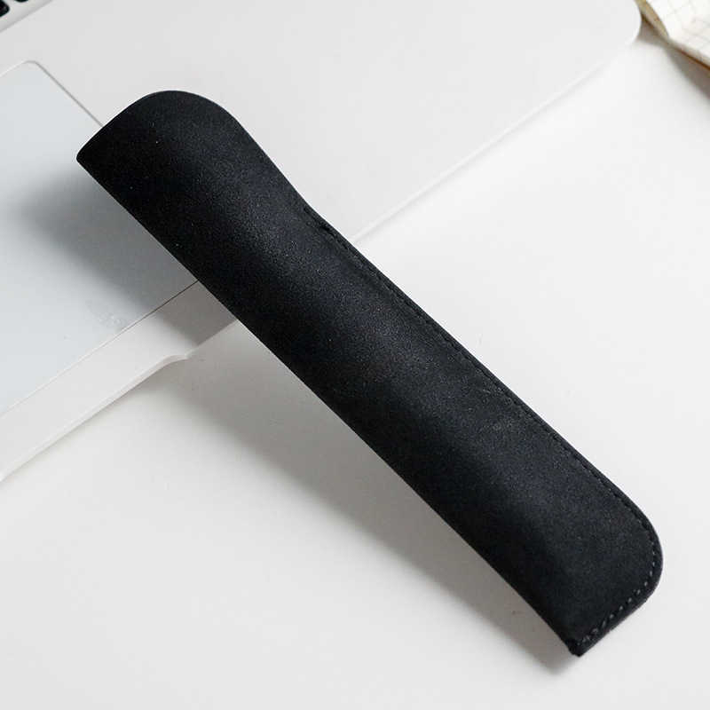 Leather Pu Black Red Pencil Bags Ballpoint Pen Case Single Pens Holder Pouch for Office & School