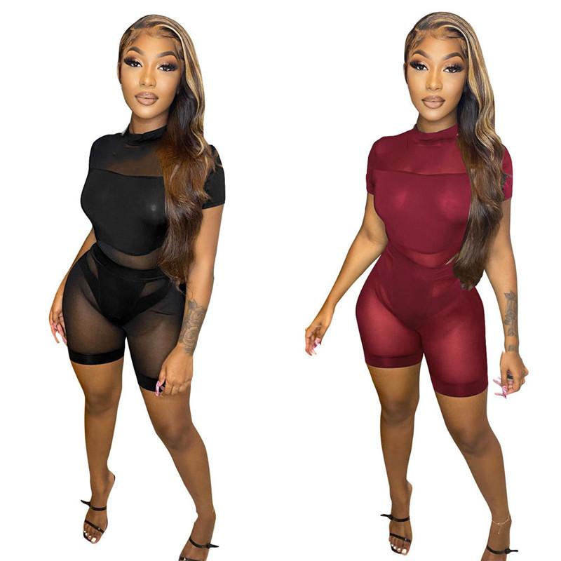 Women' Tracksuits WUHE Mesh Sheer Spliced Two Piece Shorts Set Sweatsuits For Women Bodysuit Sexy Summer Vacation Club Outfits Matching, Black
Women' Tracksuits WUHE Mesh Sheer Spliced Two Piece Shorts Set Sweatsuits For Women Bodysuit Sexy Summer Vacation Club Outfits Matching, Black