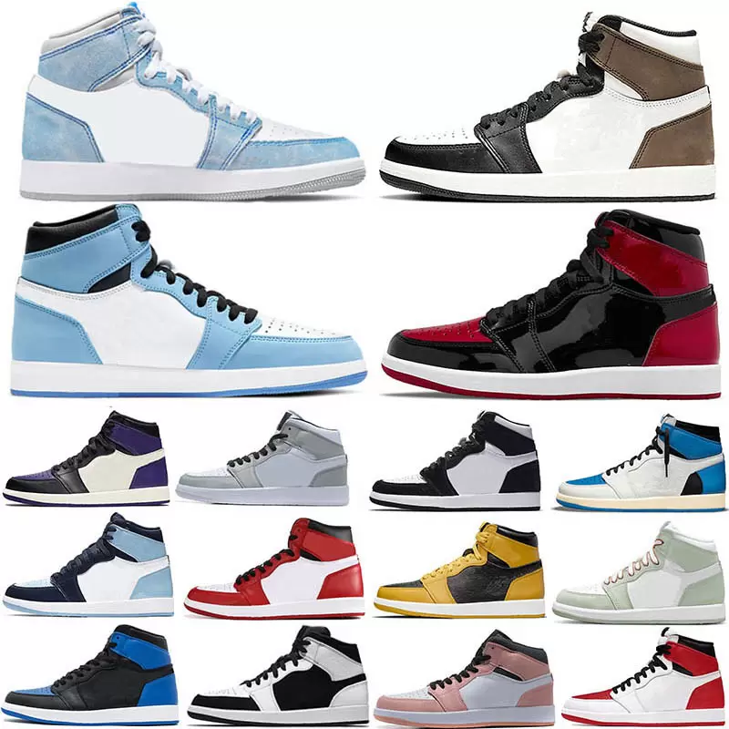 Men 1 Basketball shoes Women 1s OG University Blue Patent Panda dark Mocha bred shadow UNC twist Smoke Grey mens women Sports Sneakers trainers Eur 36-47, 48
Men 1 Basketball shoes Women 1s OG University Blue Patent Panda dark Mocha bred shadow UNC twist Smoke Grey mens women Sports Sneakers trainers Eur 36-47, 48