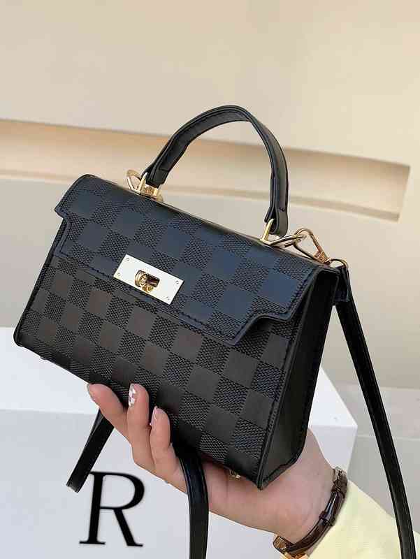 Designer Bag Brand Fashion Dinner Luxury Shoulder Handbag Plaid Design Handle Square Superior Quality Genuine Shopping Wallet, Black
Designer Bag Brand Fashion Dinner Luxury Shoulder Handbag Plaid Design Handle Square Superior Quality Genuine Shopping Wallet, Black