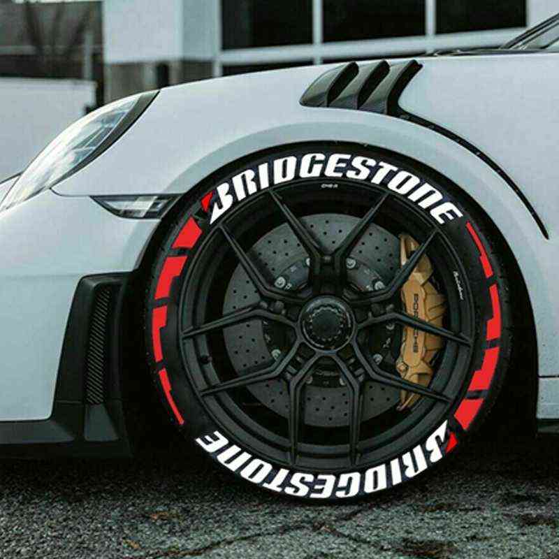 Tire letter Sticker Car Stickers Permanent Tire Lettering Decals Auto Motorcycle DIY Label Letters Customizable With Glue Y220609