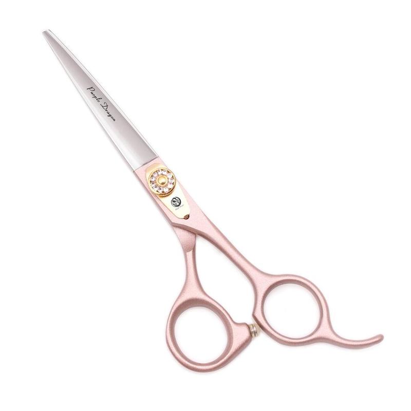 Barber Professional Scissors Purple Dragon 5.5" 6" 7" Japan Steel Cutting Hairdressing Thinning Shears Rose Gold 9105# 220317