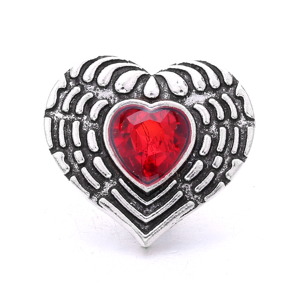 Metal Heart Shape Snap Button Clasps Jewelry findings 18mm Metal Snaps Buttons DIY earrings Necklace Bracelet jewelery