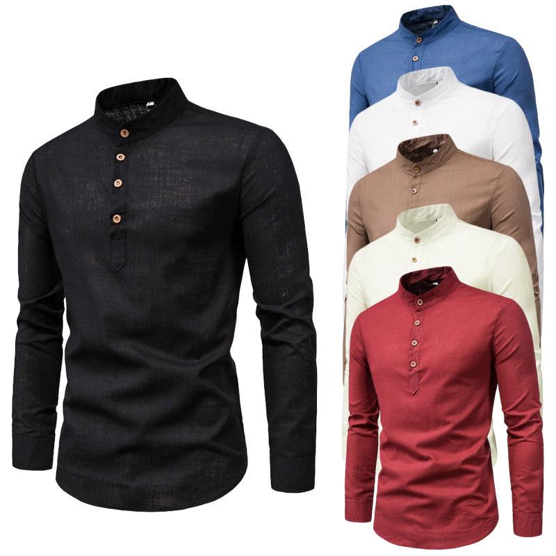 Men's Casual Shirts Linen Men Shirt Slim Business T-shirts Half Button Pullover Long Sleeve Thin Top Solid Color Stretch Undies Male Clothin, White
Men's Casual Shirts Linen Men Shirt Slim Business T-shirts Half Button Pullover Long Sleeve Thin Top Solid Color Stretch Undies Male Clothin, White