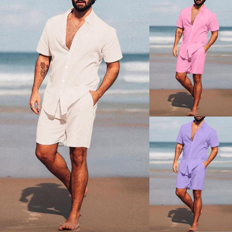 Men' Tracksuits Men Stand Collar Short Sleeve Solid Casual Fashion Sports Shirt Shorts Suit Bathing Suits For OutfitMen, Pink
Men' Tracksuits Men Stand Collar Short Sleeve Solid Casual Fashion Sports Shirt Shorts Suit Bathing Suits For OutfitMen, Pink