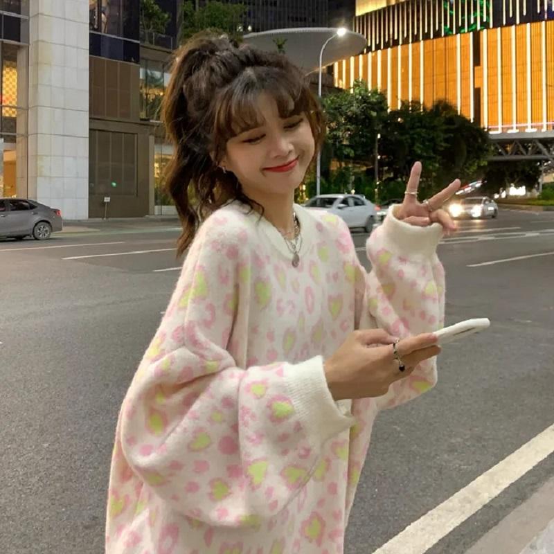 Women' Hoodies & Sweatshirts Street Sweet And Cute Kawaii Sweater Round Casual Loose Hedging Leopard Y2K Print Neck Warm Mid-length Korean, Pink
Women' Hoodies & Sweatshirts Street Sweet And Cute Kawaii Sweater Round Casual Loose Hedging Leopard Y2K Print Neck Warm Mid-length Korean, Pink