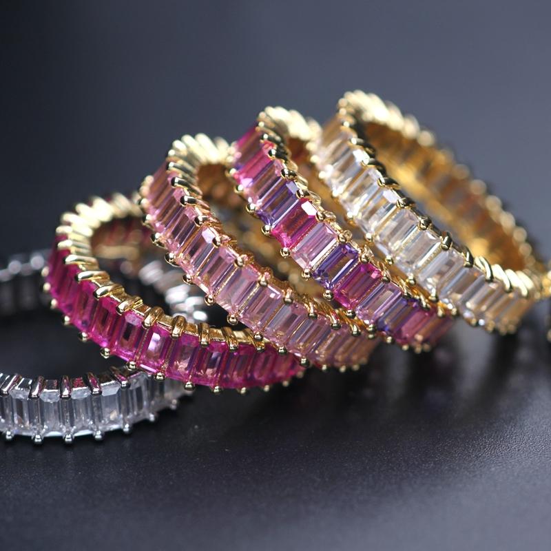 Wedding Rings Luxury Colorful Cubic Zirconia Ring For Women Shiny Rectangle Rainbow Stone Finger Gold Color Boho Fashion JewelryWedding
Wedding Rings Luxury Colorful Cubic Zirconia Ring For Women Shiny Rectangle Rainbow Stone Finger Gold Color Boho Fashion JewelryWedding