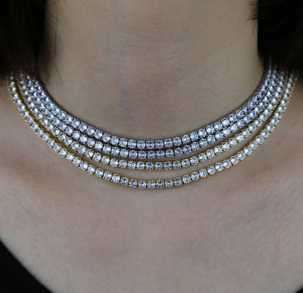 Silver Gold Color 4mm Cubic Zircon Tennis Chain Choker Necklace Iced Out Hip Hop Women Jewelry Bling 5A CZ Stone Tennis Chains Necklaces wholesale
Silver Gold Color 4mm Cubic Zircon Tennis Chain Choker Necklace Iced Out Hip Hop Women Jewelry Bling 5A CZ Stone Tennis Chains Necklaces wholesale