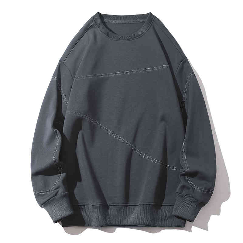 Crew Neck Pullover Solid Color Sweater Men's 2022 Spring New Bright Line Bottoming Shirt Large Casual, Gray
Crew Neck Pullover Solid Color Sweater Men's 2022 Spring New Bright Line Bottoming Shirt Large Casual, Gray