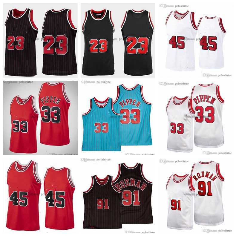 23 MJ 45 JD Basketball Jerseys Scottie 33 Pippen Dennis 91 Rodman 1994-95-97-98 Classics Vintage Black Embroidery Mesh Jersey
23 MJ 45 JD Basketball Jerseys Scottie 33 Pippen Dennis 91 Rodman 1994-95-97-98 Classics Vintage Black Embroidery Mesh Jersey