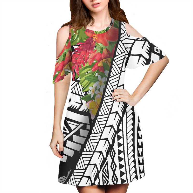 Floral Dresses For Women Party Lady Off The Shoulder Ropa And Men Shirt 4XL Hibiscus Plumeria Clothes Vestidos Mujer Dropship 220627