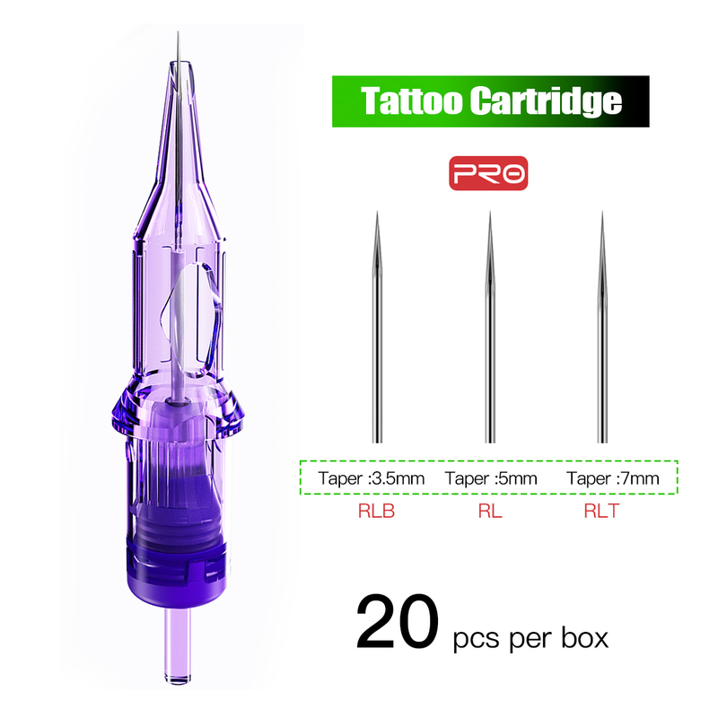 Disposable Box Of 20pcs Sterile Tattoo Cartridge Needles For Tattoo Rotary Pen Round Liner Supplies 220726
