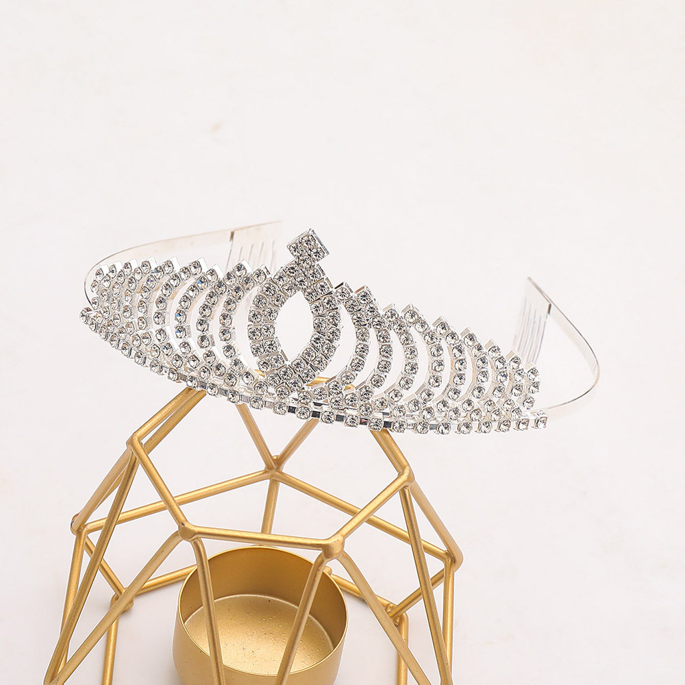 Hair Hoop Crown Rhinestone Tiara with Comb Child Head Pieces High-grade Crystal Sier Jewelry Diamond of the Girls 0516