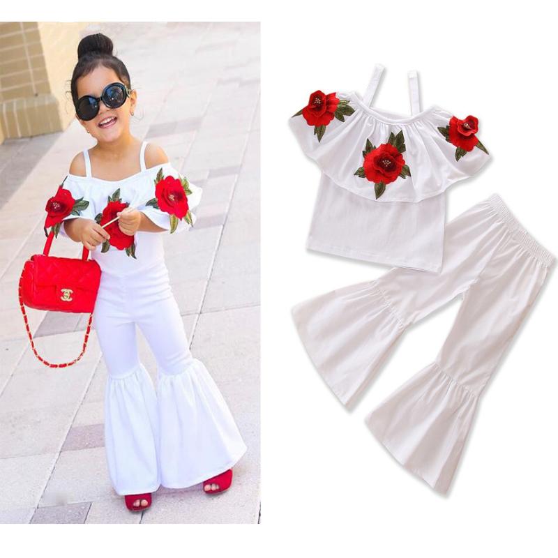 Clothing Sets Baby Girl Fashion 2Pcs Clothes Children Summer Flower Strap Tops Loose Flared Pants Outfits 2-6YearsClothing
Clothing Sets Baby Girl Fashion 2Pcs Clothes Children Summer Flower Strap Tops Loose Flared Pants Outfits 2-6YearsClothing