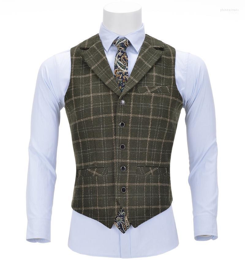 Men' Vests Tweed Mens Business Plaid Wool Army Green Vest Slim Fit Single-breasted Cotton Suit Waistcoat For Wedding Groomsmen Phin22, Army green-1
Men' Vests Tweed Mens Business Plaid Wool Army Green Vest Slim Fit Single-breasted Cotton Suit Waistcoat For Wedding Groomsmen Phin22, Army green-1