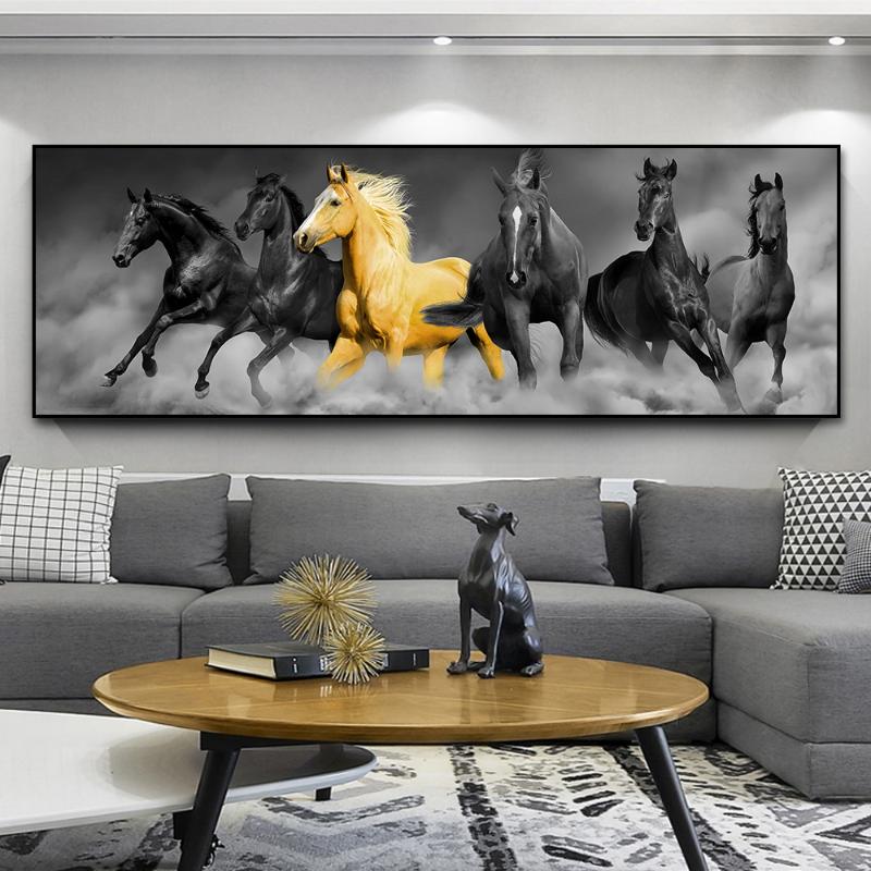 Paintings Gold Horses Modern Canvas Art Animals Wall Posters For Living Room Home Decor Cuadros Big Size Print
Paintings Gold Horses Modern Canvas Art Animals Wall Posters For Living Room Home Decor Cuadros Big Size Print