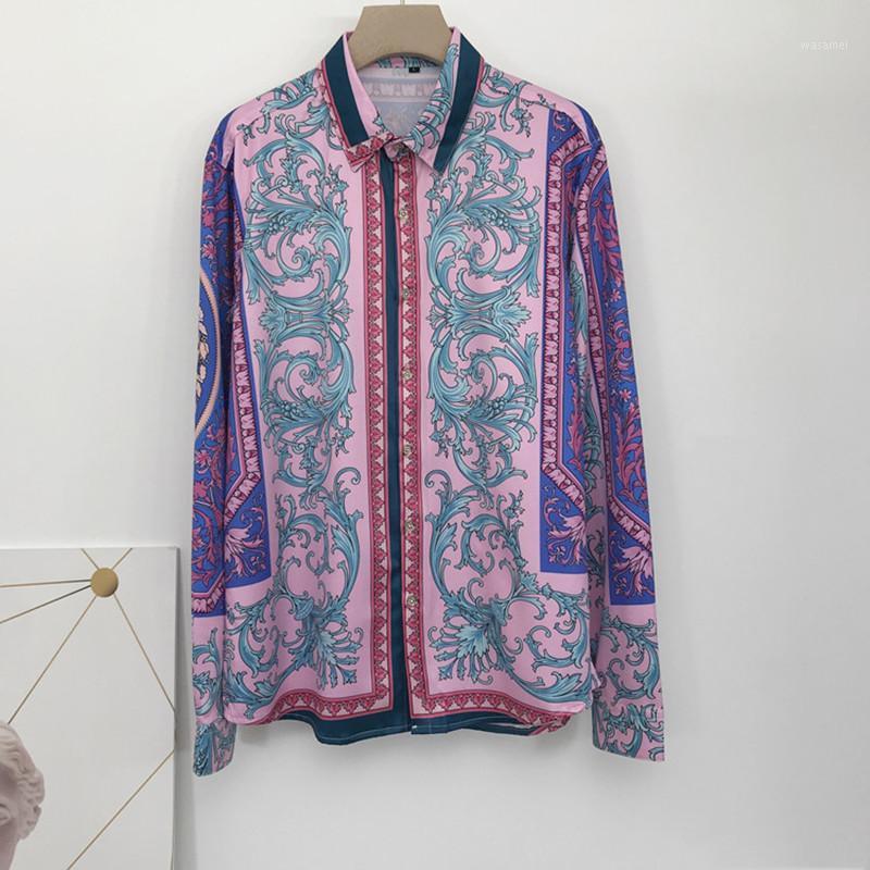 Italy Style Floral Print Men/women's Casual Shirt Tops Spring Autumn High Quality Men's Long Sleeves Shirts C225, As picture
Italy Style Floral Print Men/women's Casual Shirt Tops Spring Autumn High Quality Men's Long Sleeves Shirts C225, As picture