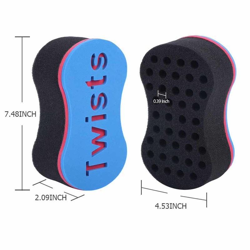 Hair Brush Magic Barber Twist Curl Sponge Dreads Locking Afro Coil Comb Tornado Care Tool4pcs 220718