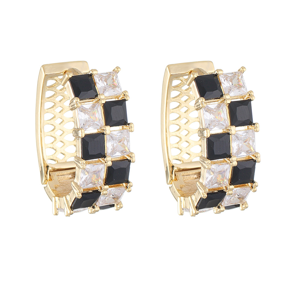 Hoop & Huggie Korean Black And White Lattice Earrings For Women C Shape Gold Zircon Piercing Jewelry Hip Hop Bijoux Acier Inoxidable
Hoop & Huggie Korean Black And White Lattice Earrings For Women C Shape Gold Zircon Piercing Jewelry Hip Hop Bijoux Acier Inoxidable
