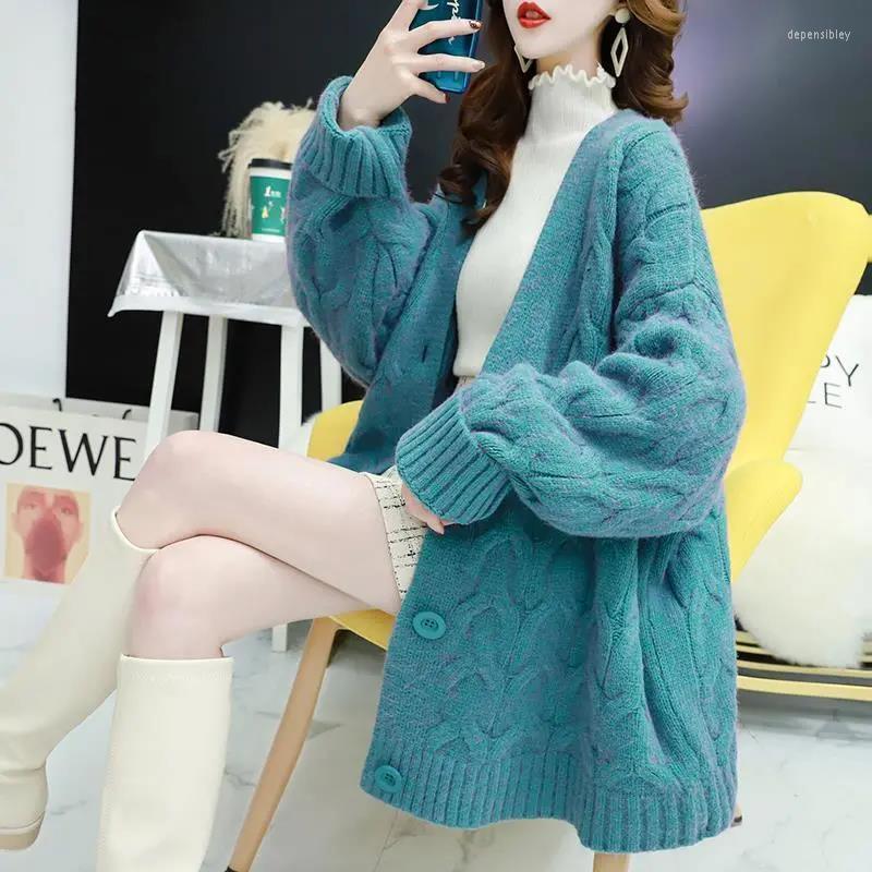 Women's Knits & Tees SONDR Women Cardigan Mid-length Knitted Sweater Long Sleeve Button V-neck Jacket Spring And Autumn Depe22, Green
Women's Knits & Tees SONDR Women Cardigan Mid-length Knitted Sweater Long Sleeve Button V-neck Jacket Spring And Autumn Depe22, Green